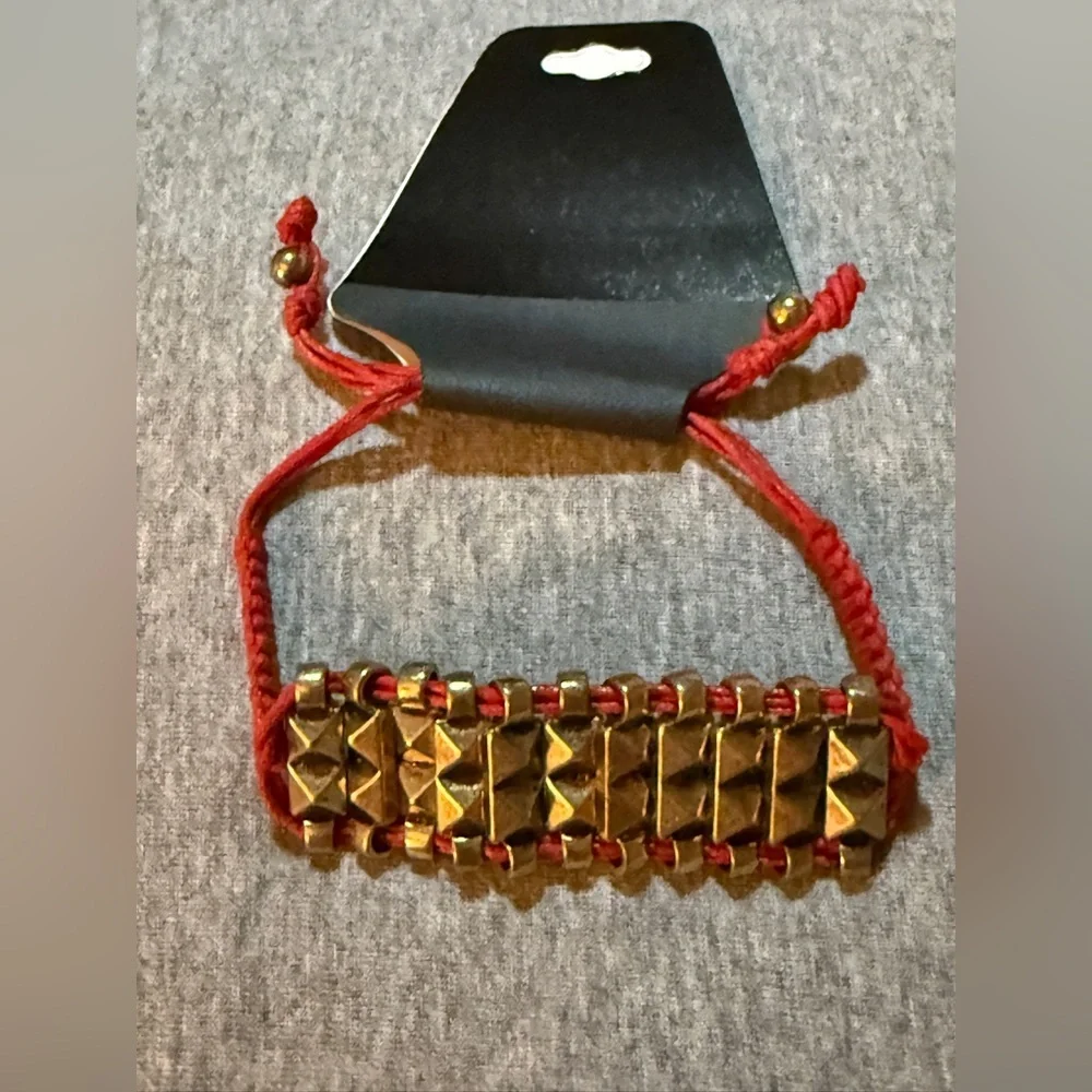 Gold and Red Bracelet